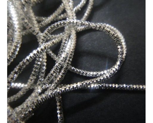 SILVER - 150 Inches French Metal Wire Gimp Coil Bullion Purl - Check Rough - 3.80 Meters